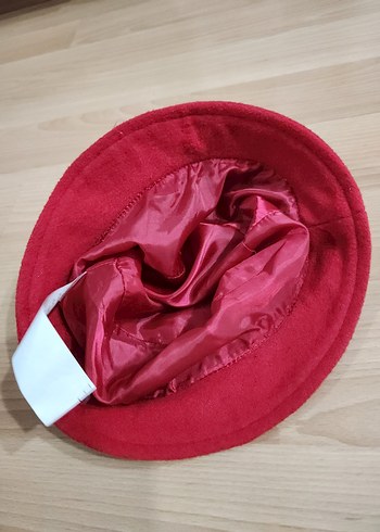 Kırmızı Kadın Bucket Şapka - Görsel 4
