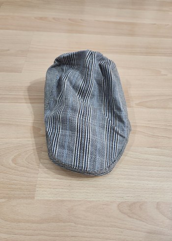 Bohem Gri Çizgili Erkek Kasket Şapka - Görsel 5