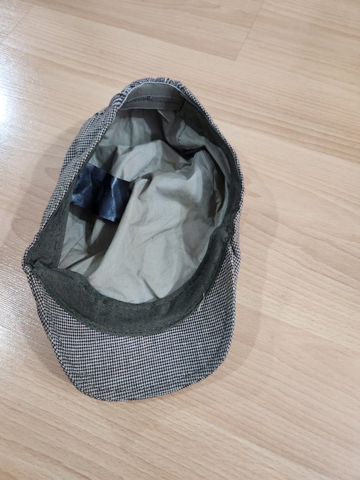 Bohem Gri Çizgili Erkek Kasket Şapka - Görsel 3