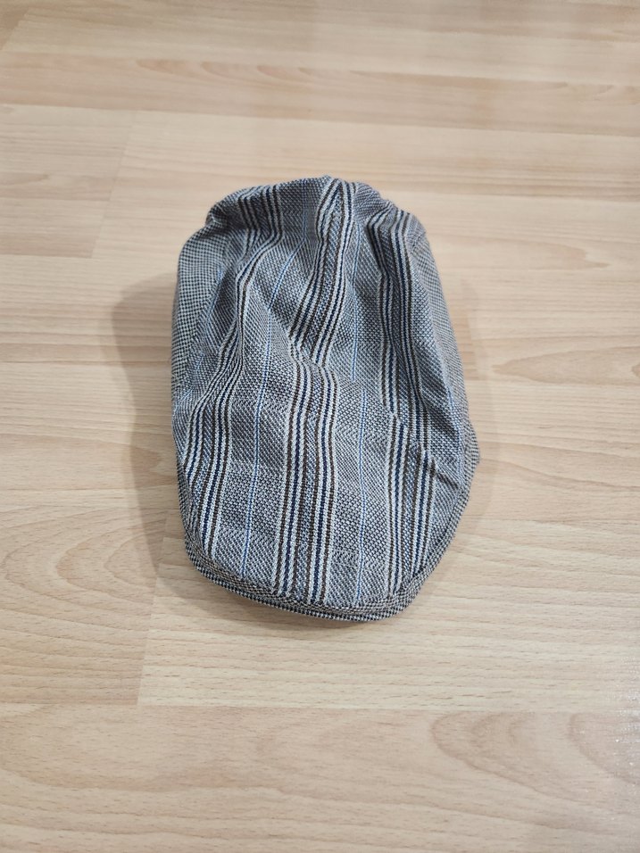 Bohem Gri Çizgili Erkek Kasket Şapka - Görsel 5