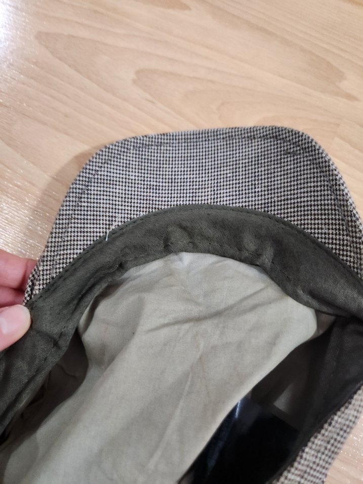 Bohem Gri Çizgili Erkek Kasket Şapka - Görsel 2