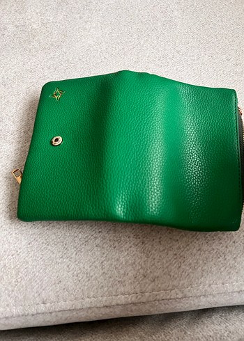Yeşil Deri Fermuarlı Kadın Cüzdanı - Görsel 3