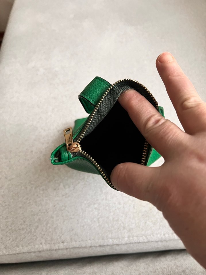 Yeşil Deri Fermuarlı Kadın Cüzdanı - Görsel 4