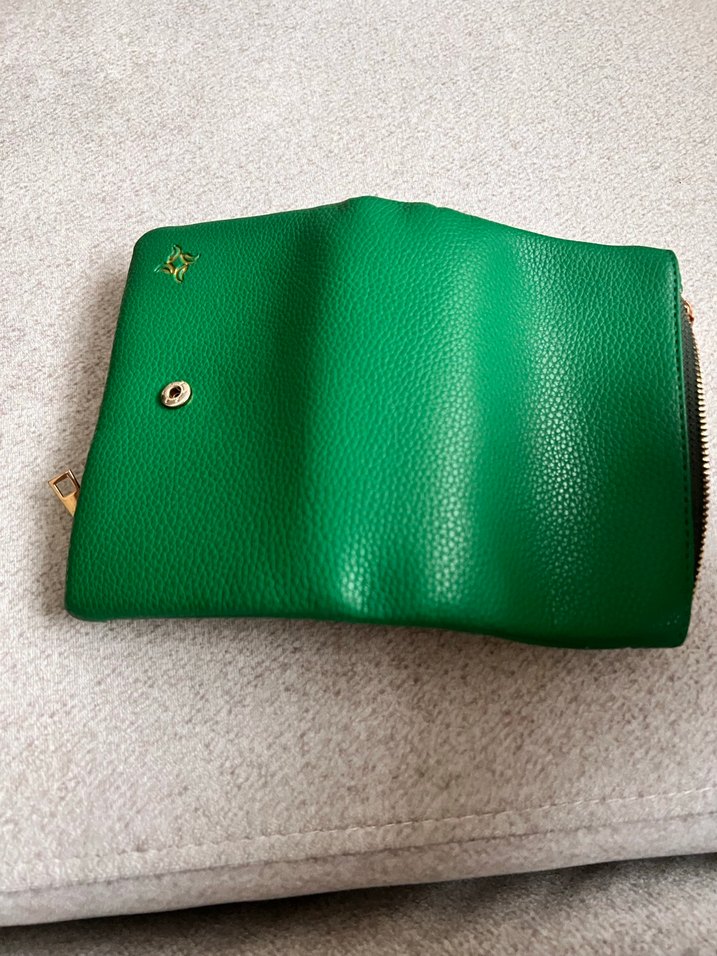 Yeşil Deri Fermuarlı Kadın Cüzdanı - Görsel 3