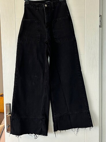 Siyah wide leg jean