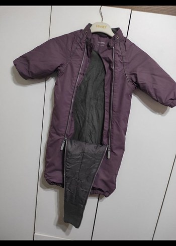 Kız Bebek Mor Fermuarlı kar tulumu - Görsel 6