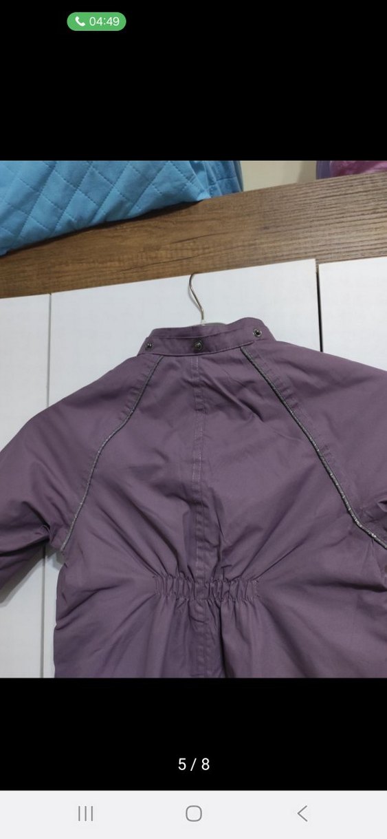 Kız Bebek Mor Fermuarlı kar tulumu - Görsel 3