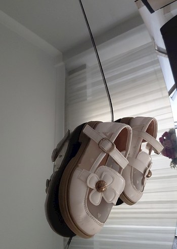 Kız Çocuk Beyaz Tokalı Babet - Görsel 7