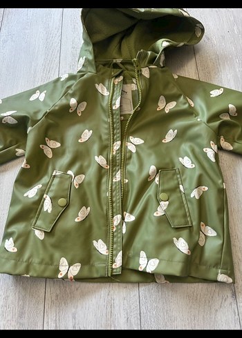 Kız Çocuk Kapüşonlu Baskılı Yağmurluk - Görsel 2