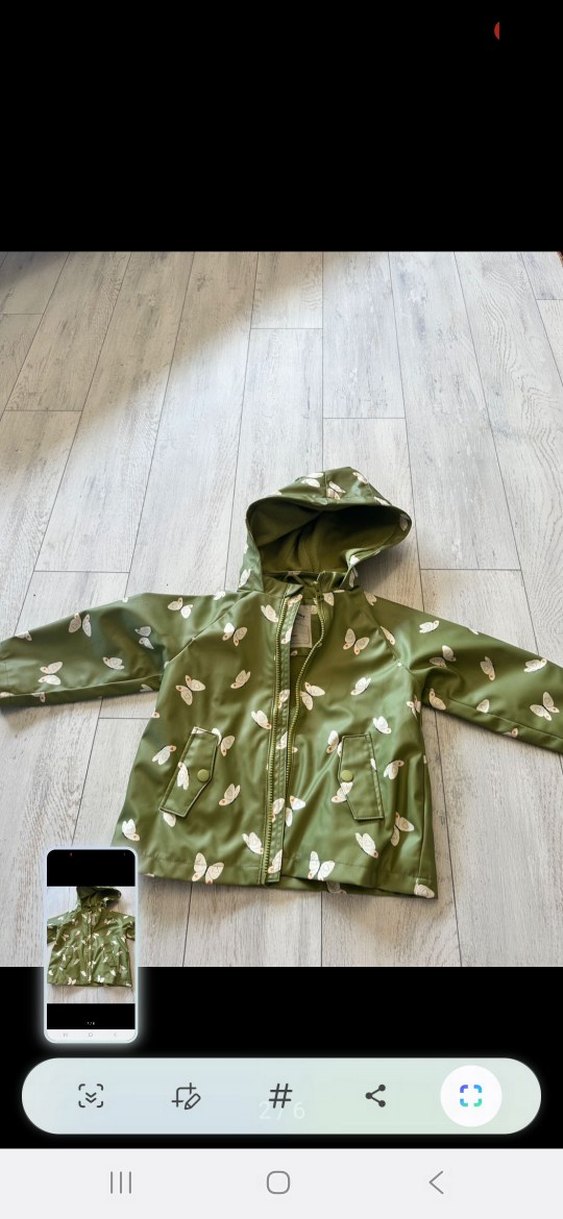 Kız Çocuk Kapüşonlu Baskılı Yağmurluk - Görsel 3