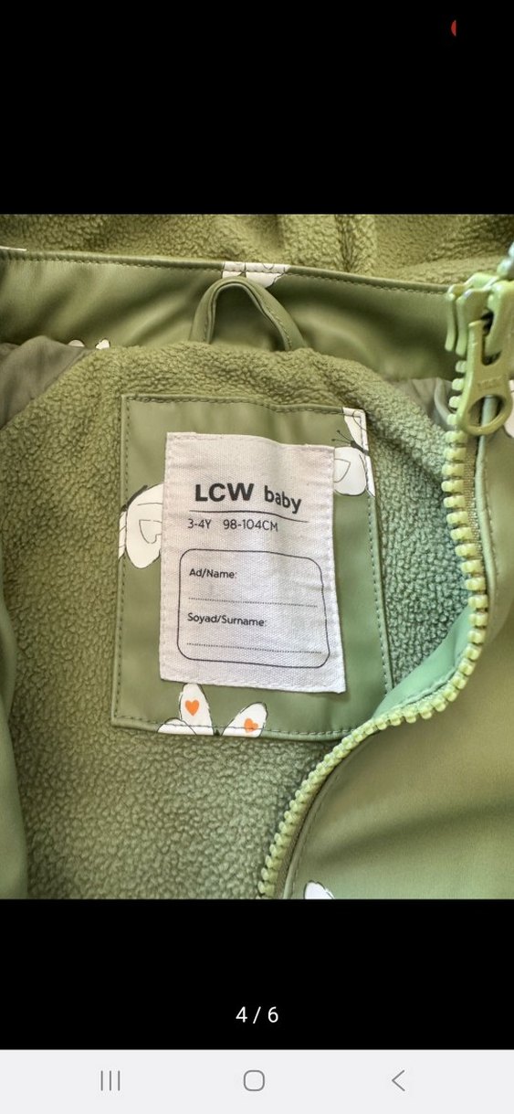 Kız Çocuk Kapüşonlu Baskılı Yağmurluk - Görsel 4