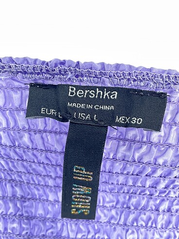 l Beden mor Renk Bershka Mini Üst %70 İndirimli.