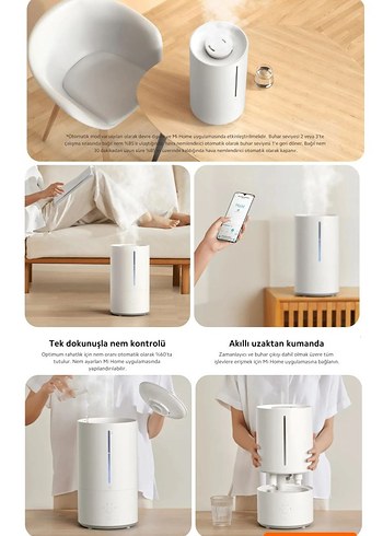 Beyaz Renkli Hava Temizleyici ve Nemlendirici 4.5 litre - Görsel 9