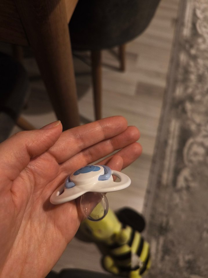 Mavi ve beyaz fil desenli mamajoo marka emzik - Görsel 3