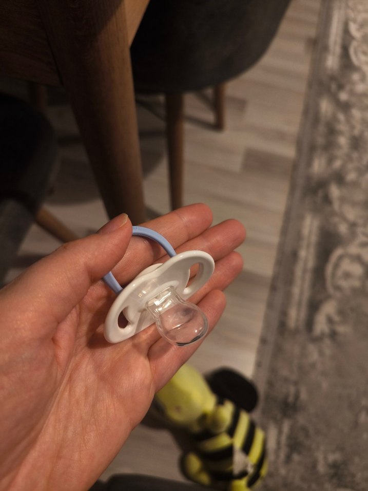 Mavi ve beyaz fil desenli mamajoo marka emzik - Görsel 2