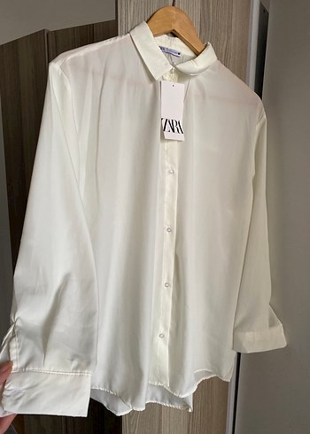 Zara Beyaz Kadın Gömlek - Görsel 3