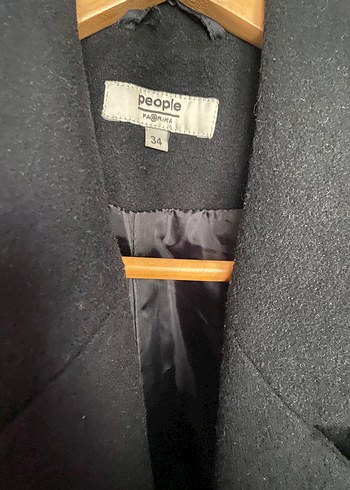 Fabrika siyah kaşe kaban - Görsel 2