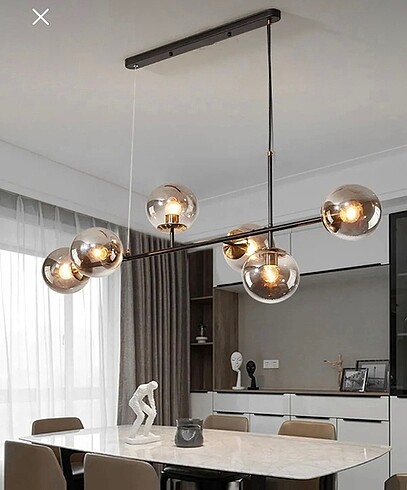 Modern siyah avize