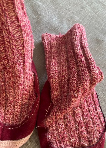 Çocuk Örgü ve kadife panduf - Görsel 2