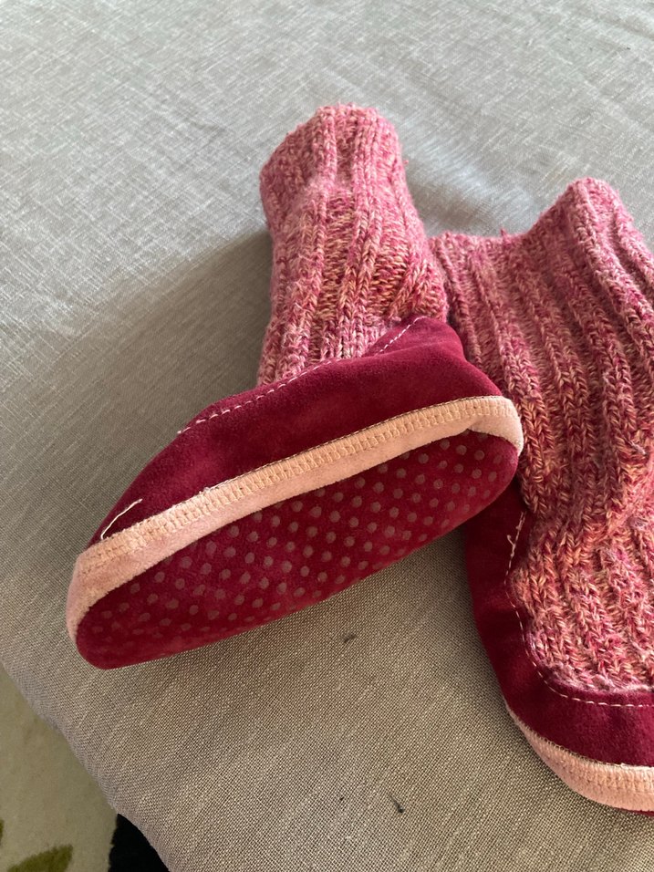 Çocuk Örgü ve kadife panduf - Görsel 5