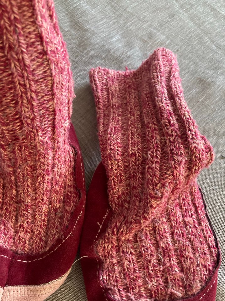 Çocuk Örgü ve kadife panduf - Görsel 2