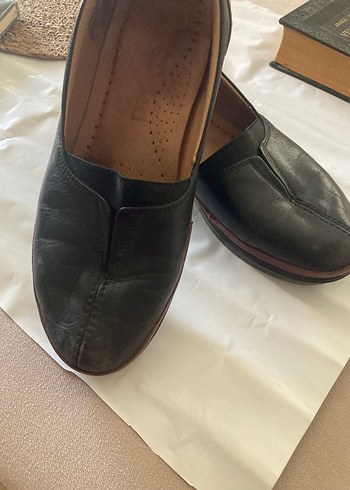 Bordo Kadın iç dış yumuşak deri ayakkabı - Görsel 3