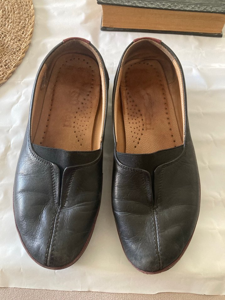 Bordo Kadın iç dış yumuşak deri ayakkabı - Görsel 2