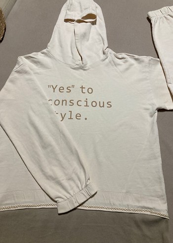 Tiriko parçalı Kapüşonlu renk bloklu Sweatshirt - Görsel 2