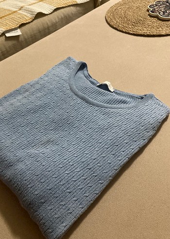 Mavi saç Örgüsü LCW Kazak - Görsel 2