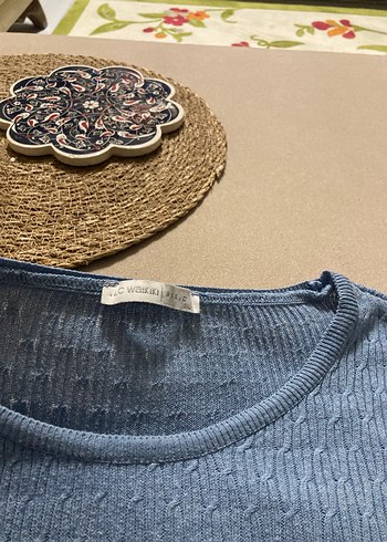 Mavi saç Örgüsü LCW Kazak - Görsel 5