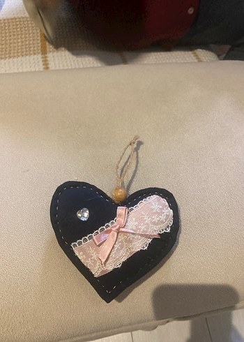 Dantel Detaylı Siyah Vintage Anahtarlık - Görsel 2