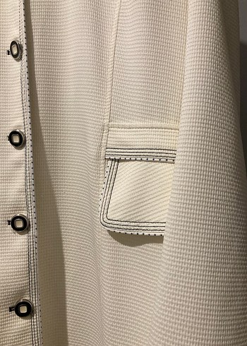 Düğmeli Selam giyim şık Klasik pardesü - Görsel 3