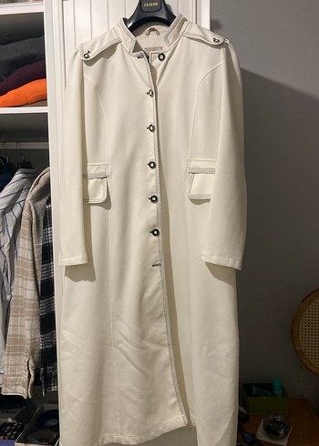 Düğmeli Selam giyim şık Klasik pardesü - Görsel 2