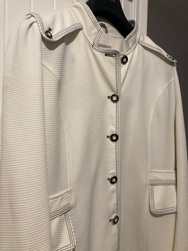 Düğmeli Selam giyim şık Klasik pardesü - Görsel 5