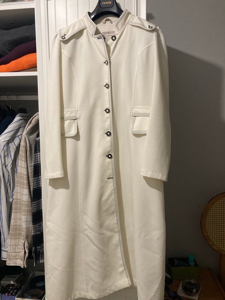 Düğmeli Selam giyim şık Klasik pardesü - Görsel 2