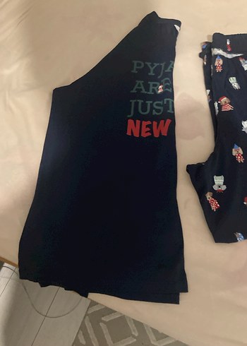 Sıfır büyük beden penti  Pijama takımı - Görsel 2