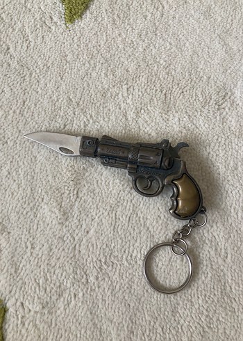 Gri Vintage Tabanca Anahtarlık - Görsel 2