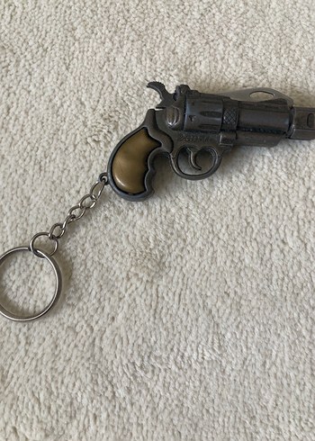 Gri Vintage Tabanca Anahtarlık - Görsel 3