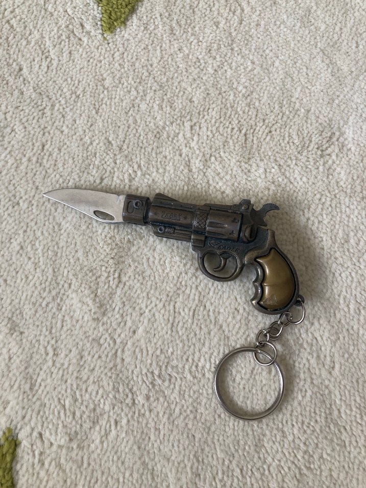 Gri Vintage Tabanca Anahtarlık - Görsel 2
