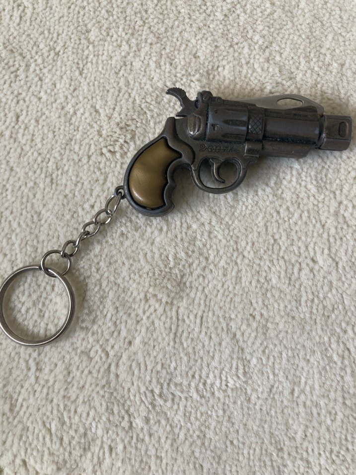 Gri Vintage Tabanca Anahtarlık - Görsel 3