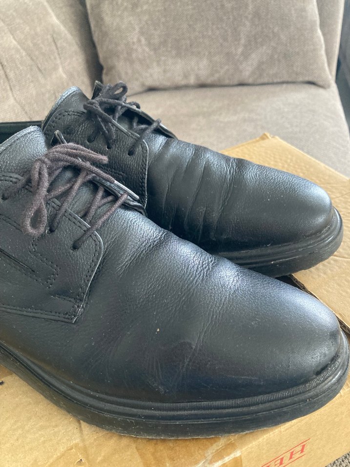 Klasik Siyah Deri Erkek Ayakkabı - Görsel 5