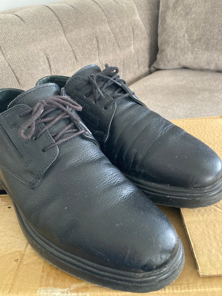 Klasik Siyah Deri Erkek Ayakkabı - Görsel 3