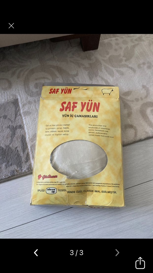 Erkek içlik%100  Saf Yün takım - Görsel 2