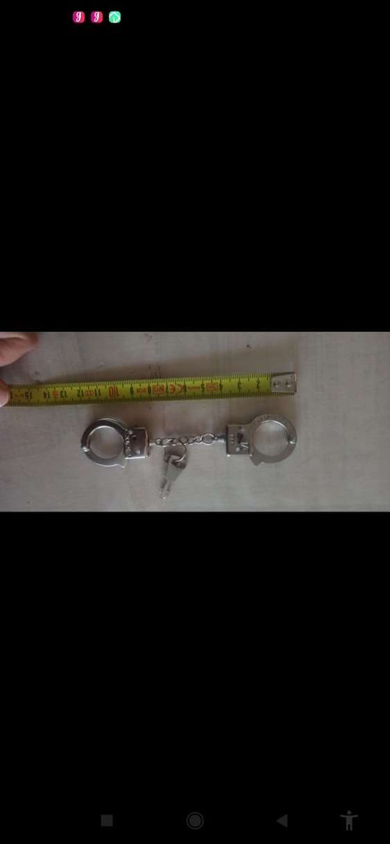 Gri Bisikletçi Tarzı Kelepçe Anahtarlık - Görsel 2