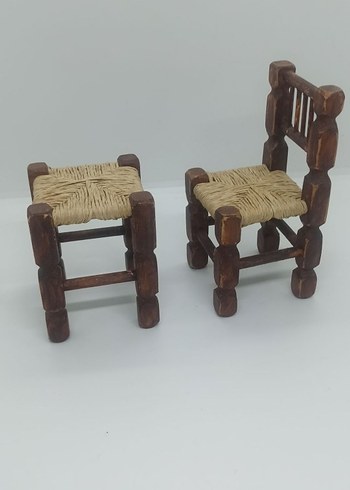 Ahşap Barbie Oyuncak Tabure - Görsel 3