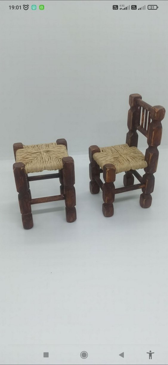 Ahşap Barbie Oyuncak Tabure - Görsel 3