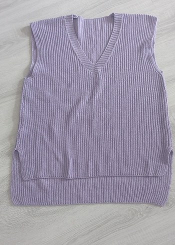 Zara Mor V Yakalı Örgü Kadın Süveter