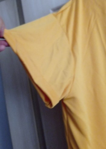 48 Beden Sarı Oversize Tişört NJ92 Baskılı