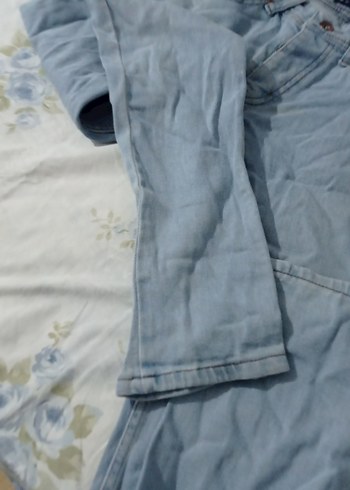 32 Beden mavi Renk Mavi Loose Fit Midi Kadın Denim Pantolon