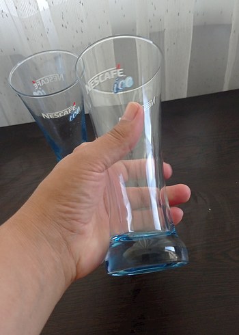 Paşabahçe Mavi Nescafe Logolu Uzun Bardak Seti